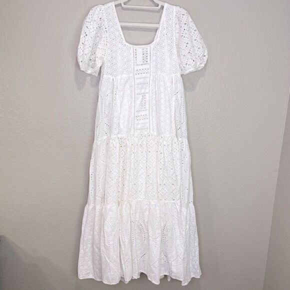NEW Spell and the Gypsy Lottie Gown with Slip White Eyelet Lace Small - Picture 6 of 15